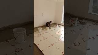 Amazing Design Tile Fitting Process Large format tile installation shorts shortvideo youtubeshort [upl. by Theodora726]