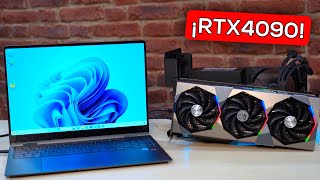 Pongo la GPU RTX 4090 en mi PORTATIL y Ahora es una BESTIA [upl. by Ttimme66]