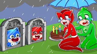 Owlettes Lonely Birthday  Catboys Life Sad Story  PJ MASKS 2D Animation [upl. by Enitsirhk]