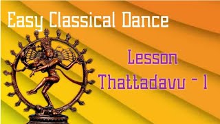 Bharatanatyam Tutorial  Dance lesson 4  Thattadavu1 [upl. by Eneleahs]