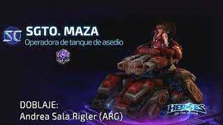 Sargento Maza Español Latino  Frases en Heroes of the Storm [upl. by Yrrac]