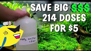 SAVE BIG   DIY Planted Aquarium Fertilizer – KNO3 Solution [upl. by Pentheas]