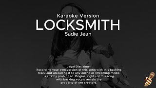 Sadie Jean  Locksmith Karaoke Version [upl. by Skurnik]