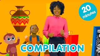 🌴 Compilation de comptine africaine pour enfants  Les amis de Boubi 🐒 [upl. by Aeret]