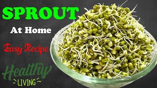 हरी मूंग को घर पर कैसे अंकुरित करें  How to grow sprout at home [upl. by Blackwell]