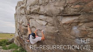 Big Rock Bouldering  The ReResurrection V8 [upl. by Nybor]