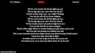 Eminem Till I collapse Lyrics [upl. by Imelda]