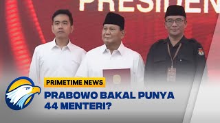 Ada 44 Menteri di Kabinet PrabowoGibran  Primetime News [upl. by Adriaens]