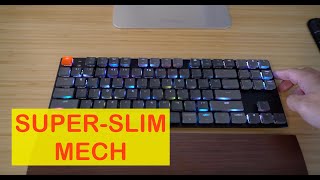 Keychron K1 UltraSlim Wireless Mechanical Keyboard Version 4 Unboxing Light amp Typing Sound Test [upl. by Athalie44]