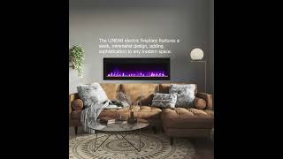 Evolution Linear FireampIce Electric Fireplace by Amantii [upl. by Ecirtac]