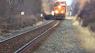 I Was Filming an NS Train And The CSX Gates Go Down CSX Train IN The Snow Big Manifest Train  More [upl. by Inalial]