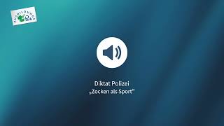 Diktat Polizei  Zocken als Sport einstellungstest deutschlernen [upl. by Merrilee]