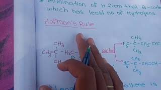 Saytzeff and Hoffman Rules for elimination reactions [upl. by Norse]