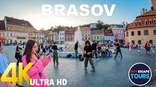 Brașov Romania 🇷🇴 September 2023 SUNNY DAY ☀️24°C Discover Transilvania 🏙 4K 60fps Walking Tour [upl. by Cleodel108]