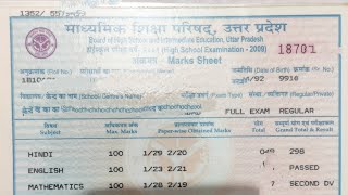 10th class marksheet details certificate no registration no serial noup board [upl. by Wainwright]