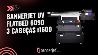 Bannerjet UV Flatbed 6090 com 3 cabeças i1600 [upl. by Nitram]