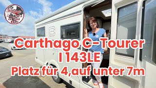 Carthago CTourer I 143LEviel Platz auf unter 7m DoppelbodenFiat DucatoAutomatikModell 2023 [upl. by Roswald494]