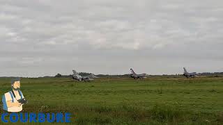 décollage f16 Florennes base militaire  f16 takeoff Florennes air base  courbure [upl. by Alberic]