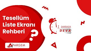 Tesellüm Fişi Liste Ekranı Rehberi [upl. by Burnham513]