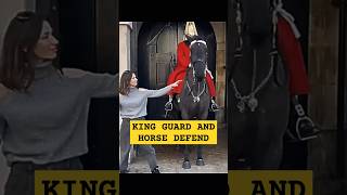 Royal Guard and Horse Defend Boundaries as Tourists Get Too Close kingsguard uk respect [upl. by Fiedling]