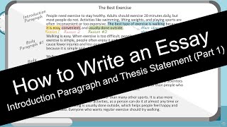 How to Write an Essay Introduction Paragraph with Worksheet [upl. by Noryd888]