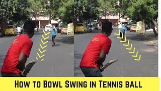 How to Swing the Tennis Ball  Inswing and Outswing  Cricket Tutorials [upl. by Loresz81]