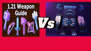 Minecraft All weapons power test against Warden [upl. by Tereve]