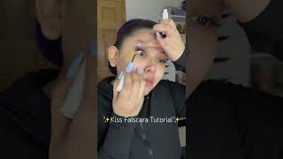 Kiss Falscara Tutorial  Effortless Easy Eyelashes kisslashes kissfalscara [upl. by Nasus59]