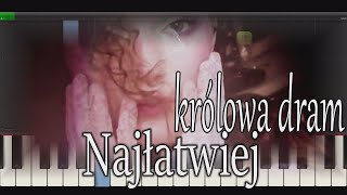 sanah  Królowa dram  łatwapodkładpianinopianocoverkeyboardkaraoketutorialnutymidichords [upl. by Blancha178]