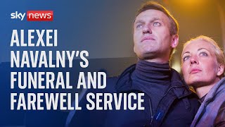 Watch Russian opposition leader Alexei Navalnys funeral and farewell service [upl. by Wiburg]