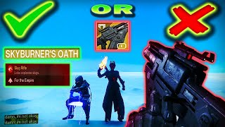 HOW OVERPOWERED IS THE SKYBURNERS OATH Destiny 2 PVP [upl. by Neron340]