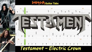 Electric Crown  Testament  Guitar  Bass TABS Lesson Request [upl. by Eenahs]