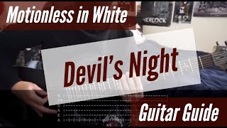 Motionless in White  Devils Night Guitar Guide [upl. by Henrik]