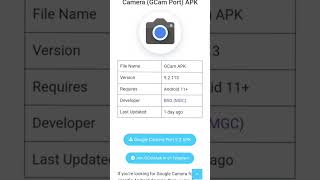 Get Latest GCam APK Google Camera for All Android Phones  shorts gcam gcamlmc [upl. by Dorrahs598]