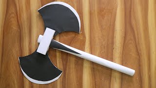 How to Make a DoubleBladed Battle Axe from Waste Paper  Epic DIY Craft Tutorial [upl. by Salokin204]