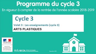 7 Arts Plastiques  CM1 CM2 6ème  Programmes cycle 3 [upl. by Leizar]