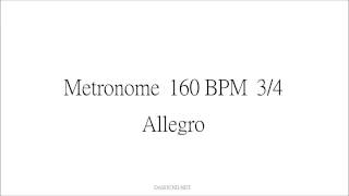 Metronome 160 BPM 34 Allegro [upl. by Mahau]