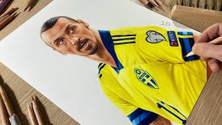 Drawing Zlatan Ibrahimović Sweden • Time Lapse [upl. by Aisya202]