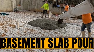 Basement Concrete Slab Pour Ready Mix Driver 22324 [upl. by Michael]