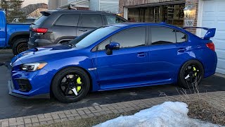 2020 Wrx Sti Tein Lowering Spring Install [upl. by Nod]