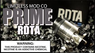 PRIME RDTA By Limitless Mod Company Vape RDTA Review [upl. by Anifur568]