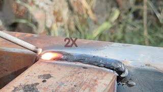 2 welding tricks welding thin galvanized steel and thin square iron [upl. by Hnao]