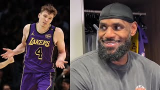 LeBron trolls 16 teams for passing on Dalton Knecht quotDid anybody watch him WTFquot 😂 [upl. by Anomor]