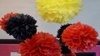 How To Make Tissue Paper Pom Poms [upl. by Swen88]