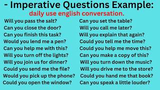 How to Use Imperative Questions in English  Imperative Sentences Explained with Examples [upl. by Thenna]