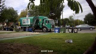 LA Trash Collection Fail  Garbage Man gets revenge on trashcan [upl. by Hoj927]