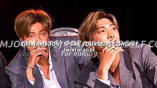 KIM NAMJOON CONCERT quotSPEAK YOURSELFquot TWIXTOR CLIPS  AE PROCESSING 4K QUALITY TOPAZ [upl. by Pinelli]