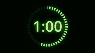 1 Minute Timer  60 Second Countdown Green [upl. by Streeto]