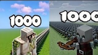 100 Pillager Vs 20 Iron Golame In Minecraft 🤯 [upl. by Ymia]