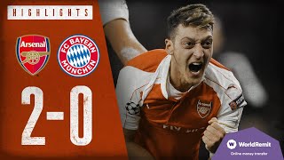 Arsenal 20 Bayern Munich  Arsenal Classics  Champions League highlights  2015 [upl. by Roon]